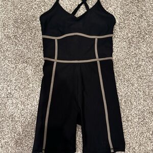 Abercrombie & Fitch Black Romper with Gray Accents